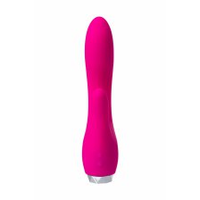 Вибратор с клиторальным стимулятором L'EROINA силикон, розовый, 18 см