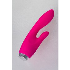 Вибратор с клиторальным стимулятором L'EROINA силикон, розовый, 18 см