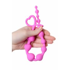 Анальная цепочка ToDo by Toyfa Long Sweety, силикон, розовая, 34 см, Ø 2,7 см