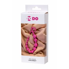 Анальная цепочка ToDo by Toyfa Long Sweety, силикон, розовая, 34 см, Ø 2,7 см