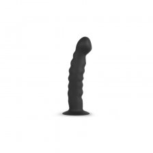 Рельефный страпон Easytoys Silicone bended strap-on