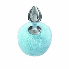 Анальная Пробка с Хвостом Diamond Twinkle Blue