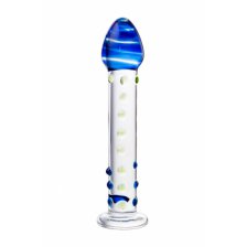Нереалистичный фаллоимитатор Sexus Glass, стекло, 18 см