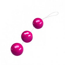 Три вагинальных шарика на сцепке Sexual Balls розовые
