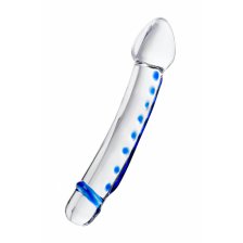 Двусторонний фаллоимитатор Sexus Glass, стекло, 20 см
