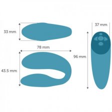 We-Vibe Chorus Голубой Вибратор для двоих с дистанционным пультом