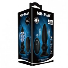 Рельефная анальная пробка Mr.Play с вибрацией и дистанционным управлением