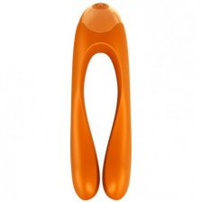 Универсальный перезаряжаемый вибростимулятор Satisfyer Candy Cane оранжевый