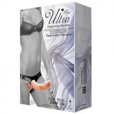 Двойной страпон с вибрацией Ultra Passionate Harness