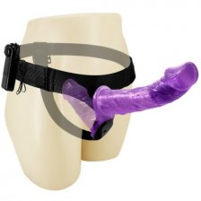 Двойной страпон с вибрацией Ultra Passionate Harness Violet