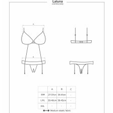 Интригующее черное боди с доступом Laluna L/XL