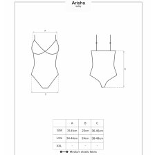 Эротичное черное боди с доступом Arisha S/M