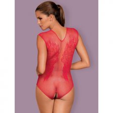 Сексуальное красное боди в сетку с доступом S/L