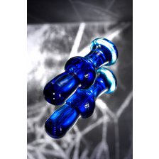 Анальная втулка Sexus Glass, стекло, синяя