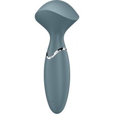 Перезаряжаемый мини-массажер с вибрацией Satisfyer Mini Wand-er серый