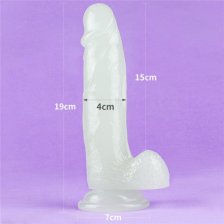 Светящийся в темноте фаллос на присоске Lumino Play Dildo 19 см