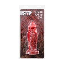 Вибратор Black&Red by Toyfa Monster Saur, силикон, красно-черный, 21,7 см