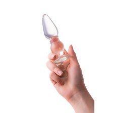 АНАЛЬНАЯ ВТУЛКА SEXUS GLASS, СТЕКЛО, ПРОЗРАЧНАЯ, 17 СМ, Ø 3,5 СМ