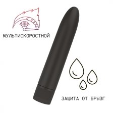 Черный матовый пластиковый вибратор