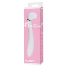Вибратор с вакуумной стимуляцией Flovetta Jasmine, силикон, белый, 23 см