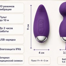 Виброяйцо Akili с пультом набор 2 в 1 USB фиолетовый