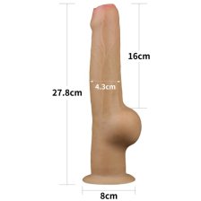 Фаллос с закрытой головкой и высоко посаженной мошонкой Lovetoy Silicone Cock 28 см