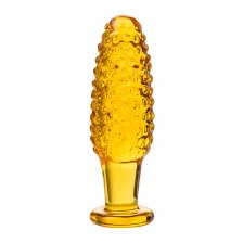 Анальная втулка Sexus Glass желтая