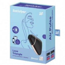Бесконтактный смарт-стимулятор клитора Satisfyer Love Triangle черный