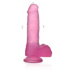 Розовый фаллос Jelly Studs Crystal Dildo Medium