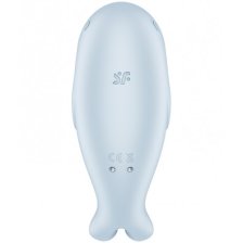 Вакуумно-волновой стимулятор клитора с вибрацией Satisfyer Seal You Soon голубой