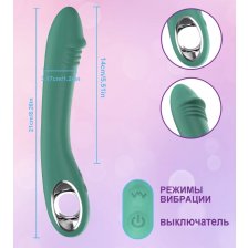 Вибратор кролик для точки G и клитора зеленый