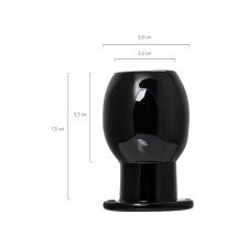Анальная втулка TOYFA Basic L, TPE, чёрная, 7,5 см