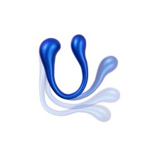 Многофункциональный вибратор L`Eroina APP ETERN с пультом и APP, силикон, синий, 23 см