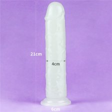 Светящийся в темноте фаллос на присоске Lumino Play Dildo 21 см