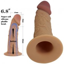 Реалистичный фаллопротез на трусиках Pretty Love Houston 18 см