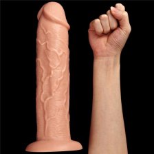 Большой фаллос на присоске Lovetoy Realistic Long Dildo 28 см