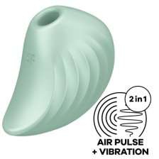 Вакуумно-волновой стимулятор с вибрацией Satisfyer Pearl Diver зеленый