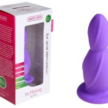 Силиконовая большая анальная пробка на присоске Butt Plug SHOTS TOYS