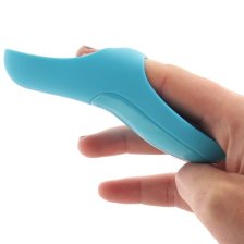 Клиторальный вибромассажер на палец Satisfyer Teaser голубой
