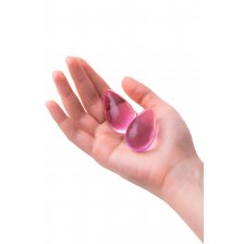 Вагинальные шарики Sexus Glass, стекло, розовые
