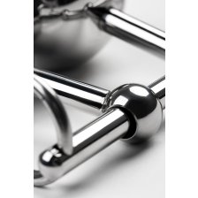 Стринги TOYFA Metal с двумя шарами, серебряные