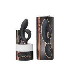 Вибратор-кролик WANAME D-SPLASH Avalanche, силикон, черный, 20,5 см