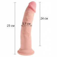 Большой фаллоимитатор на присоске King Cock Plus Triple Density 25 см