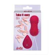 Вращающиеся виброшарики на пульте Take it Easy Dea Wine Red 9021-07lola