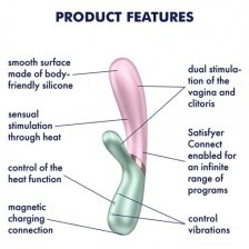 Смарт-вибратор с функцией нагрева Satisfyer Hot Lover мятно-розовый