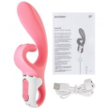 Смарт-вибратор кролик с гибким клиторальным отростком Satisfyer Hug Me Pink