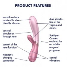 Смарт-вибратор с функцией нагрева Satisfyer Hot Lover розовый