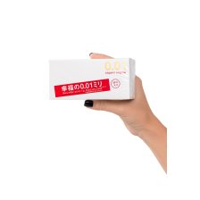 Презервативы Sagami, original 0.01, L-size, гладкие, 19 см, 5,8 см, 5 шт.