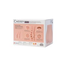Мастурбатор реалистичный KOKOS Cherry с вибрацией и ротацией, TPR, телесный, 22 см