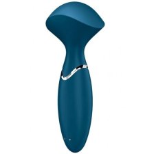 Перезаряжаемый мини-массажер с вибрацией Satisfyer Mini Wand-er синий